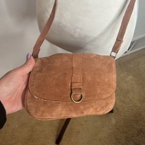 Sopresa Carmel Color Suede Crossbody Small Bag  BRN4235D - Picture 11 of 11